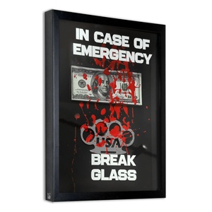 خرید ریچ باکس رینگ بوکس خونی | تابلو لاکچری Emergency Break Glass