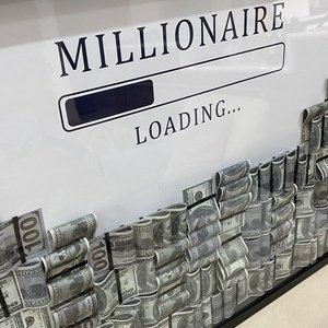 خرید تابلو Millionaire Loading طرح دلار| تابلو طرح میلیونر | تابلو لاکچری ثروت و موفقیت